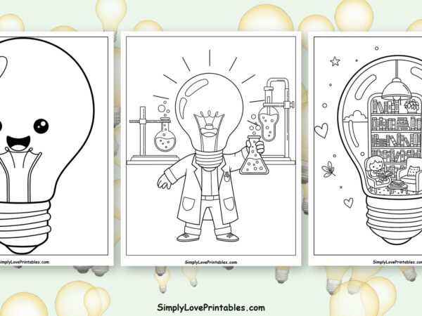 light bulb coloring pages featured image