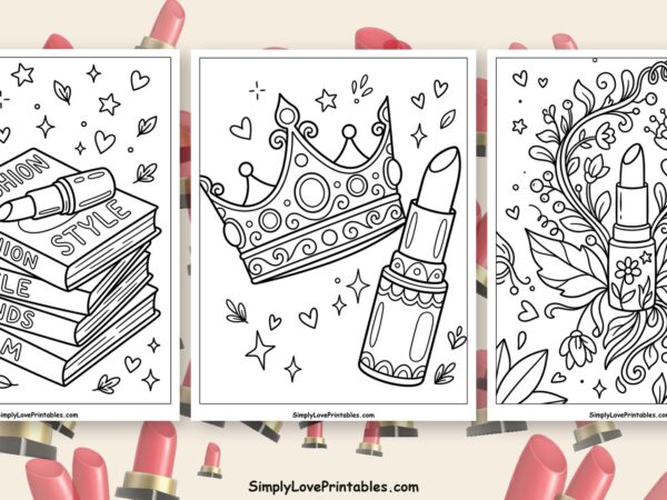 Lipstick coloring pages featured image