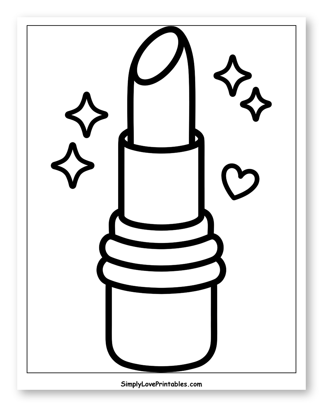 Lipstick with Sparkles and a Cute Heart