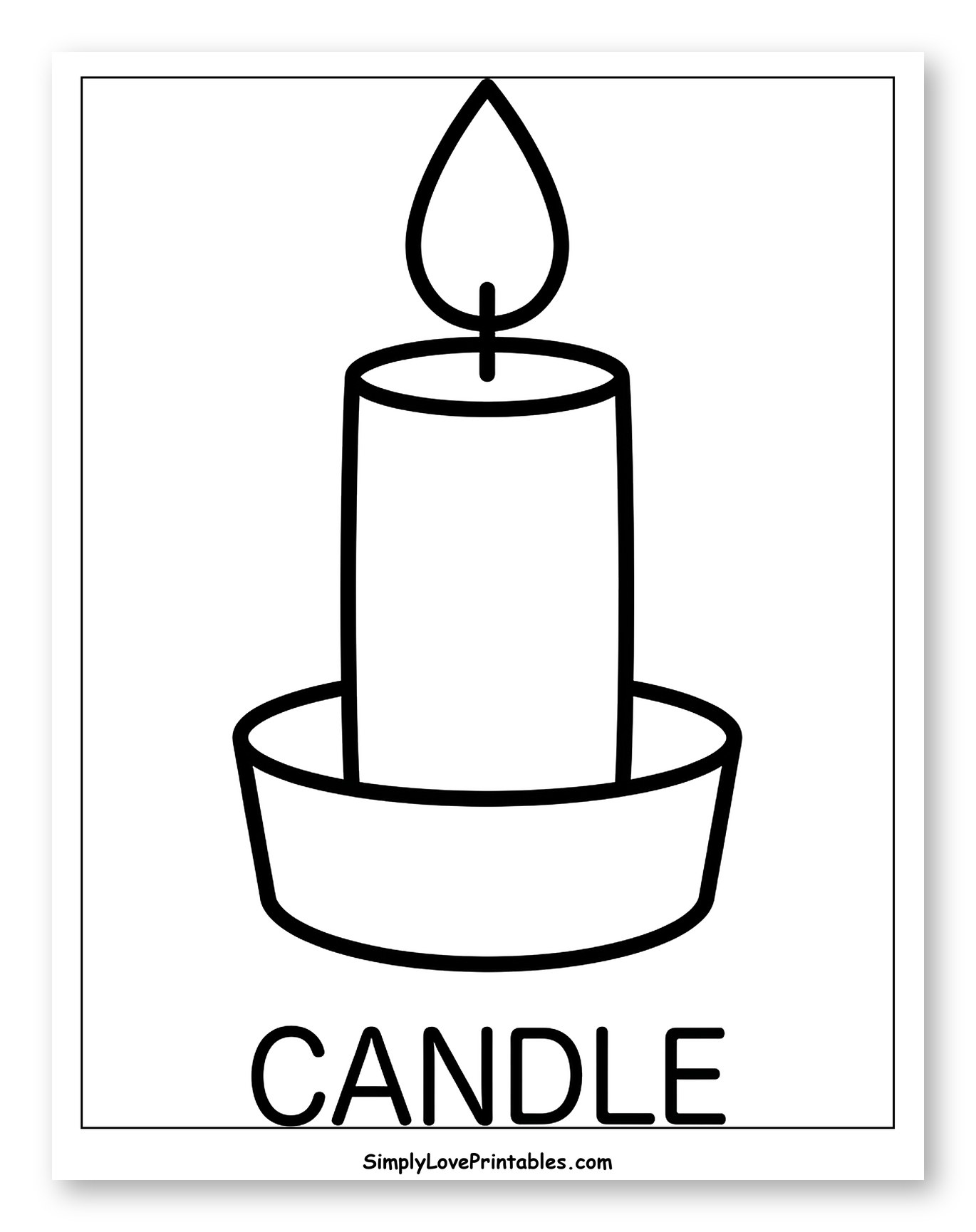 Lit Candle in a Holder with Text