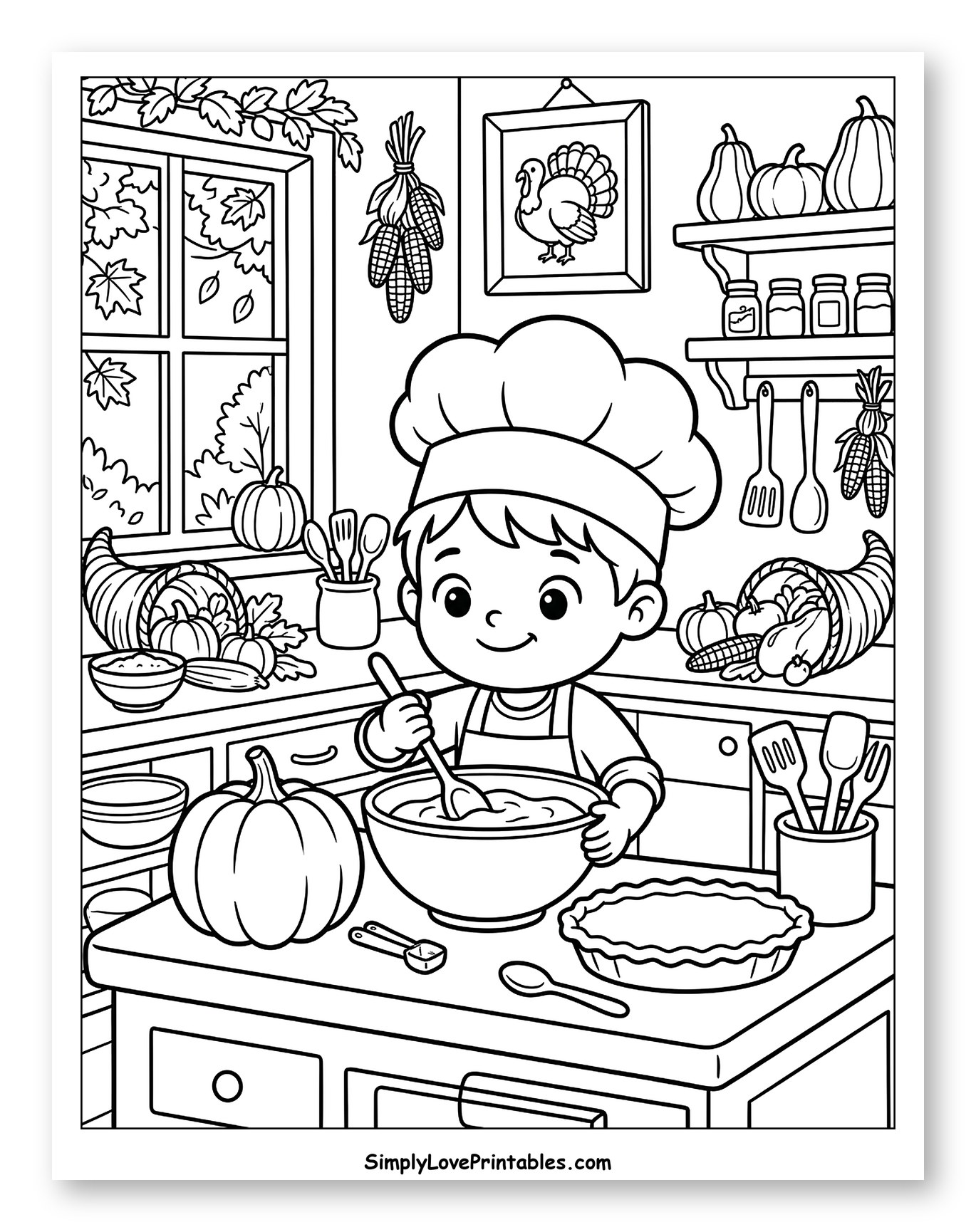 Little Chef Baking Autumn Pumpkin Pie