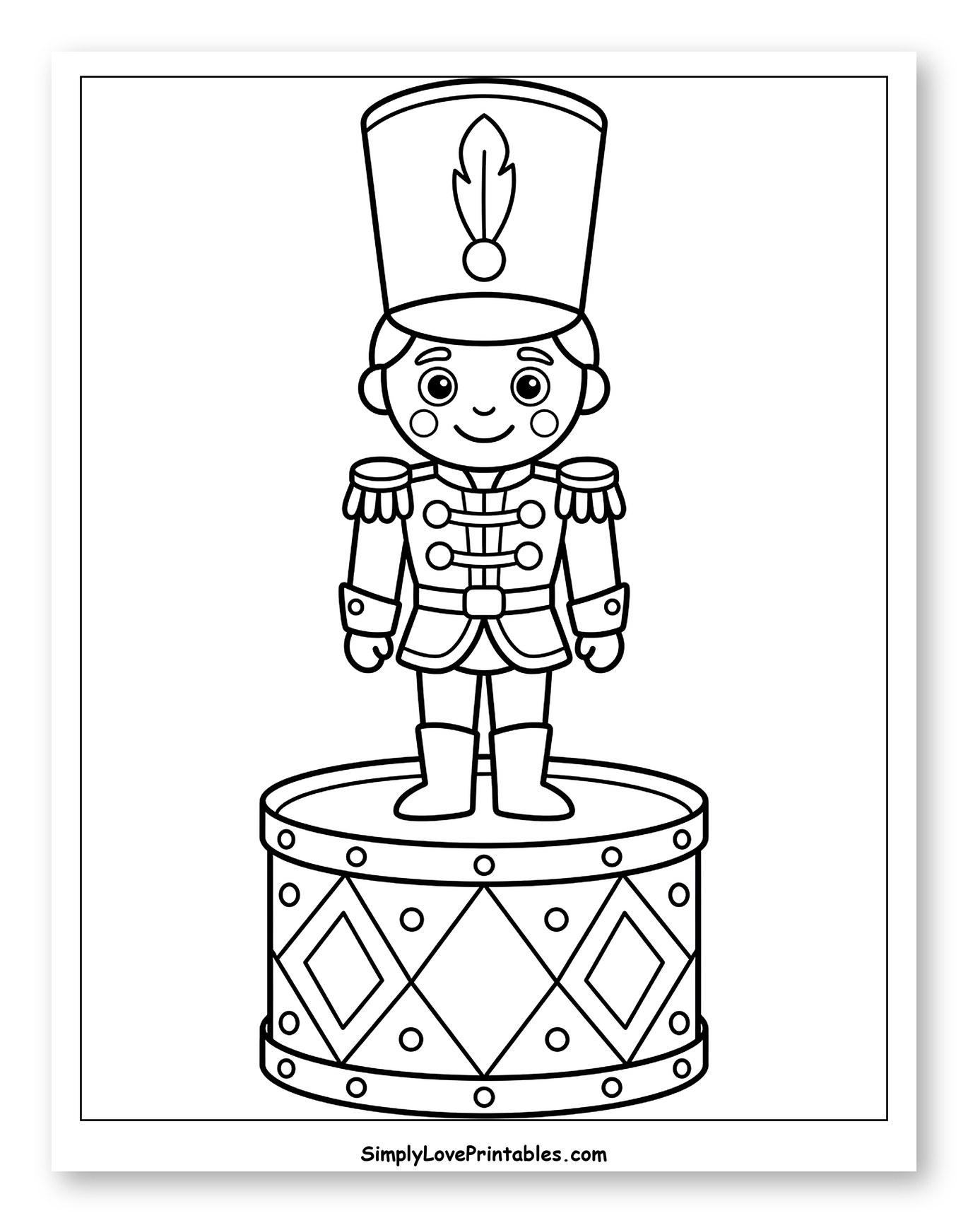 Little Nutcracker Soldier Standing on a Drum