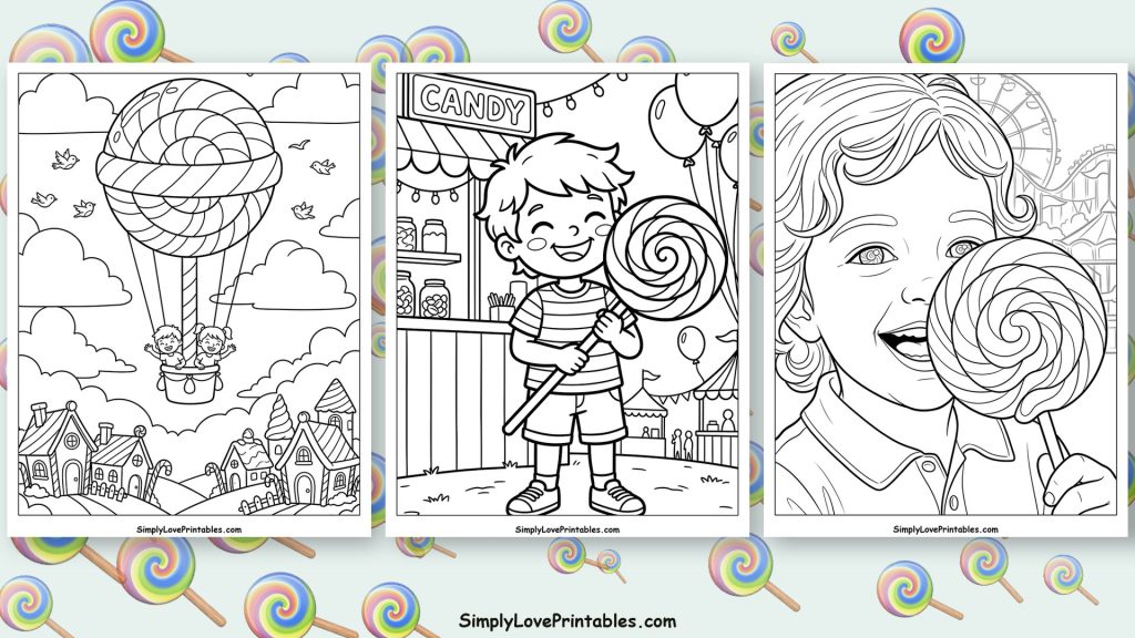 Lollipop coloring pages featured image