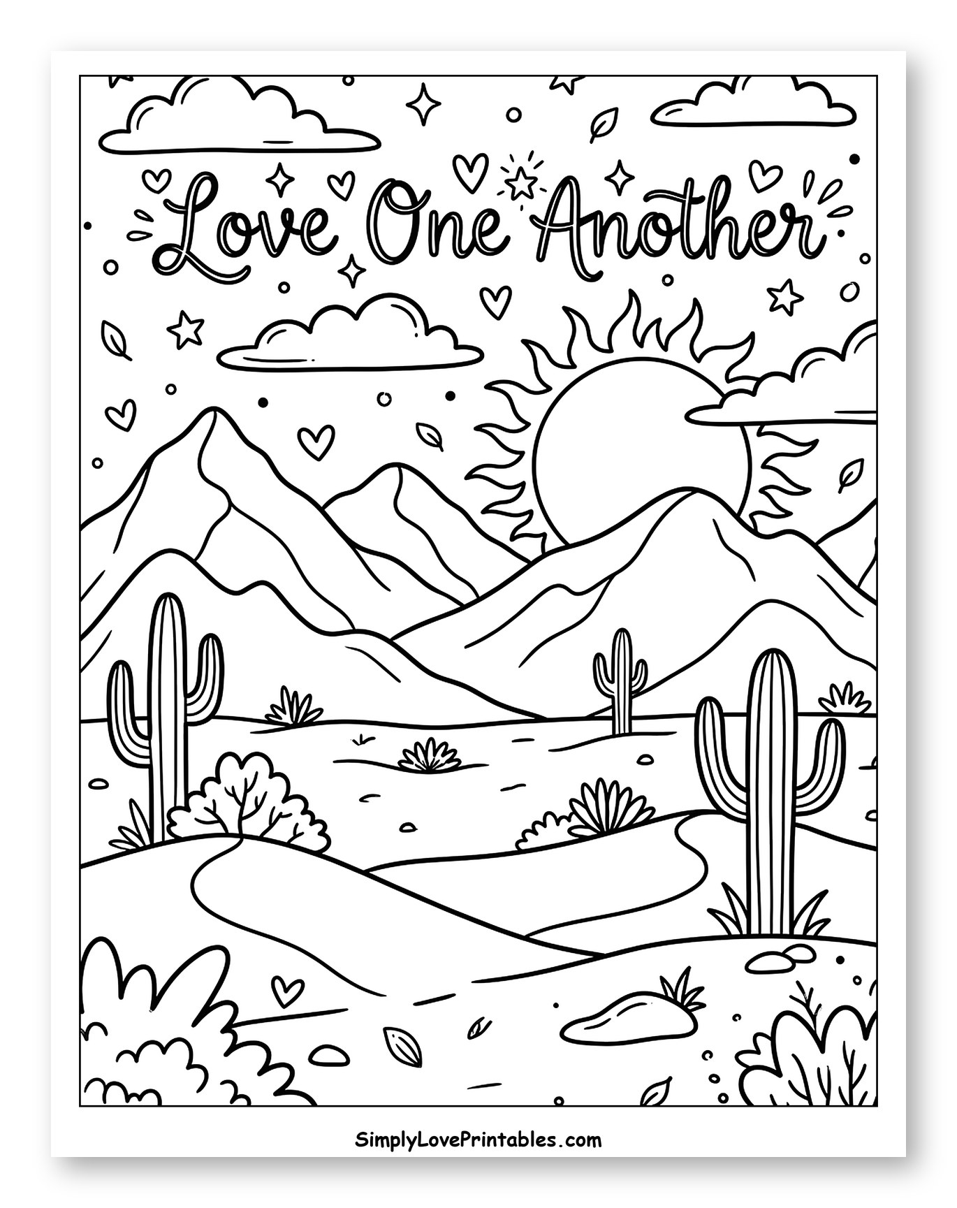 Love One Another Desert Landscape