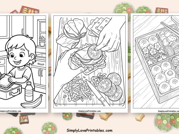 lunch coloring pages featured image
