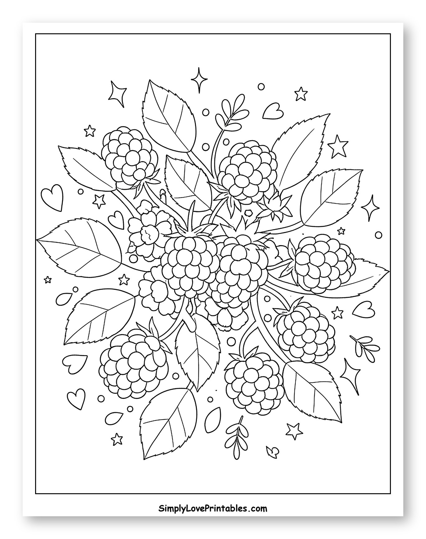 Lush Blackberries with Sparkling Elements