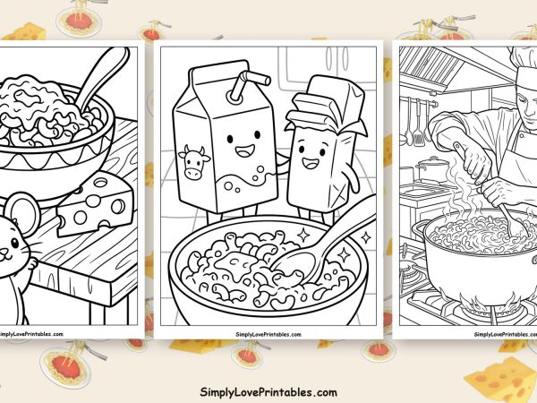 Mac and cheese coloring pages featured image