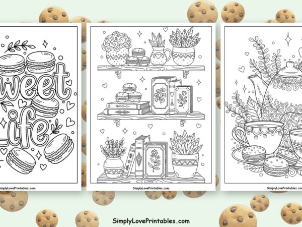 macaron coloring pages featured image