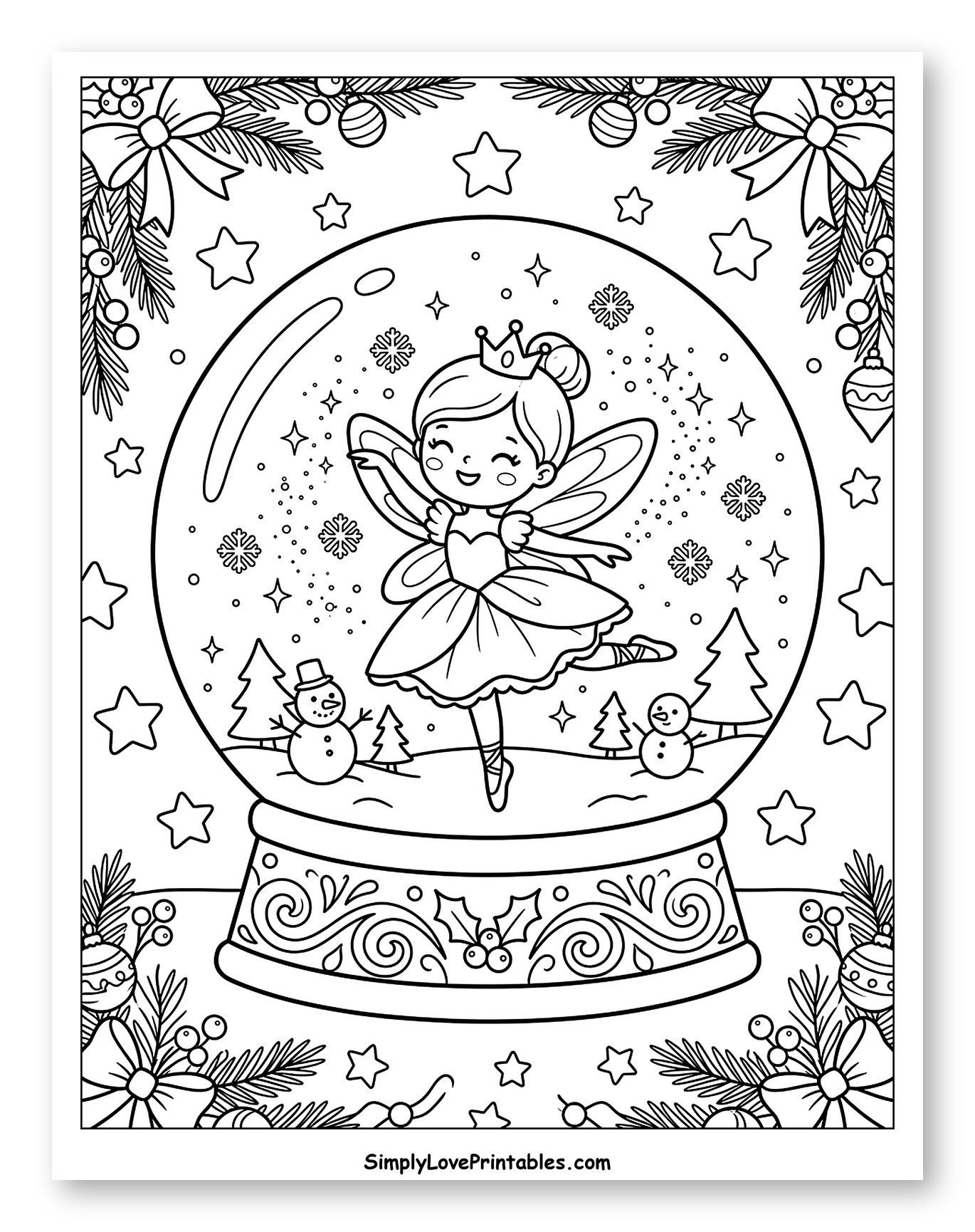 Magical Fairy Ballerina Inside a Snow Globe