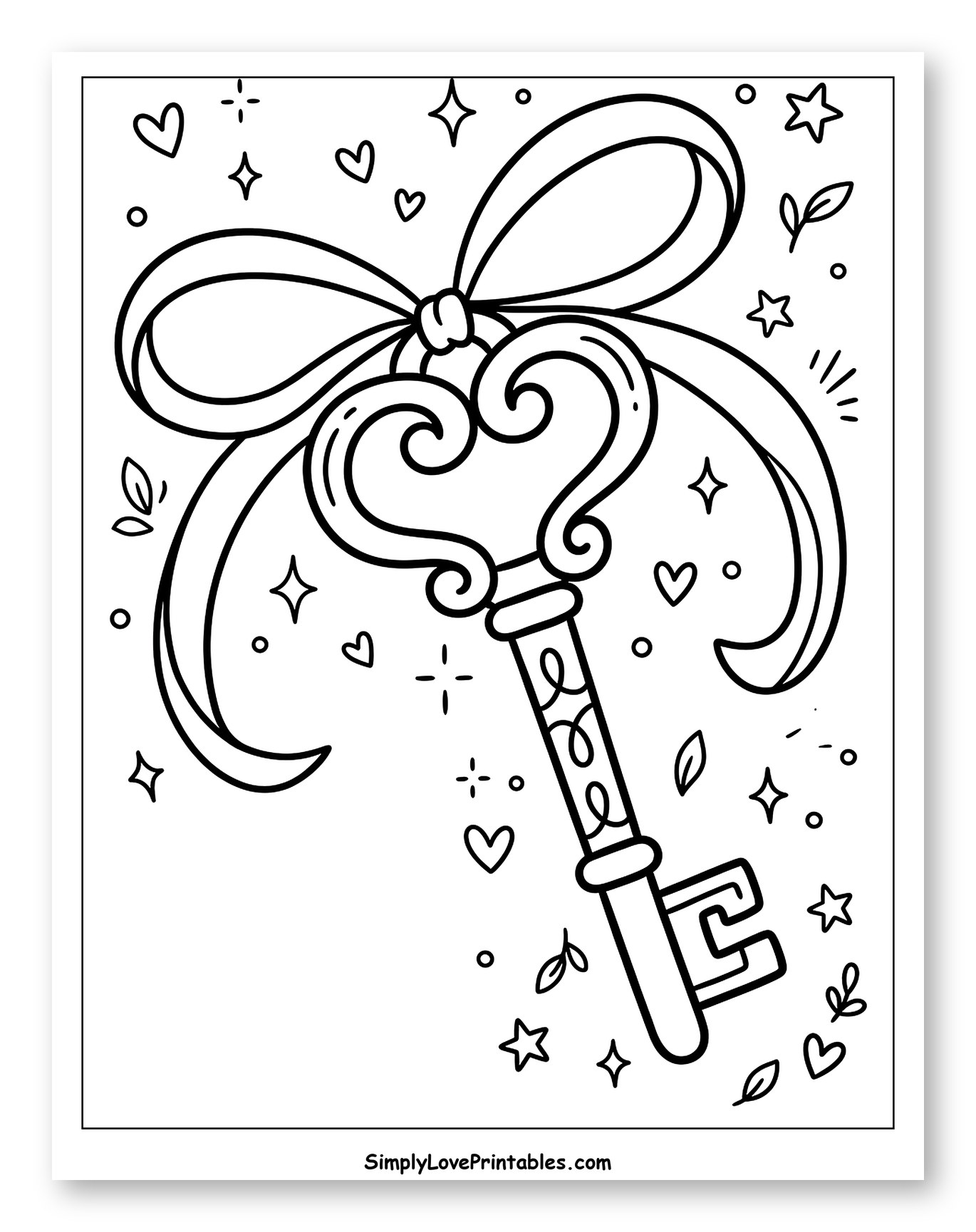 Magical Heart Key Tied with a Ribbon
