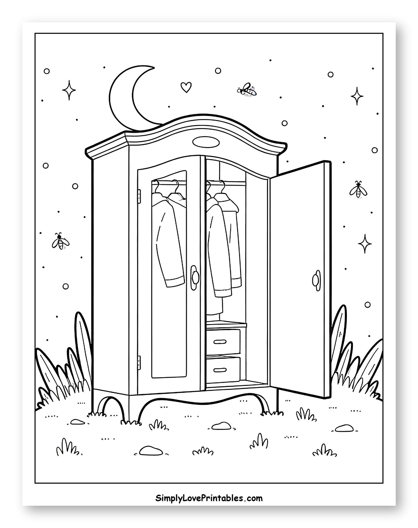 Magical Wardrobe Under the Moonlight