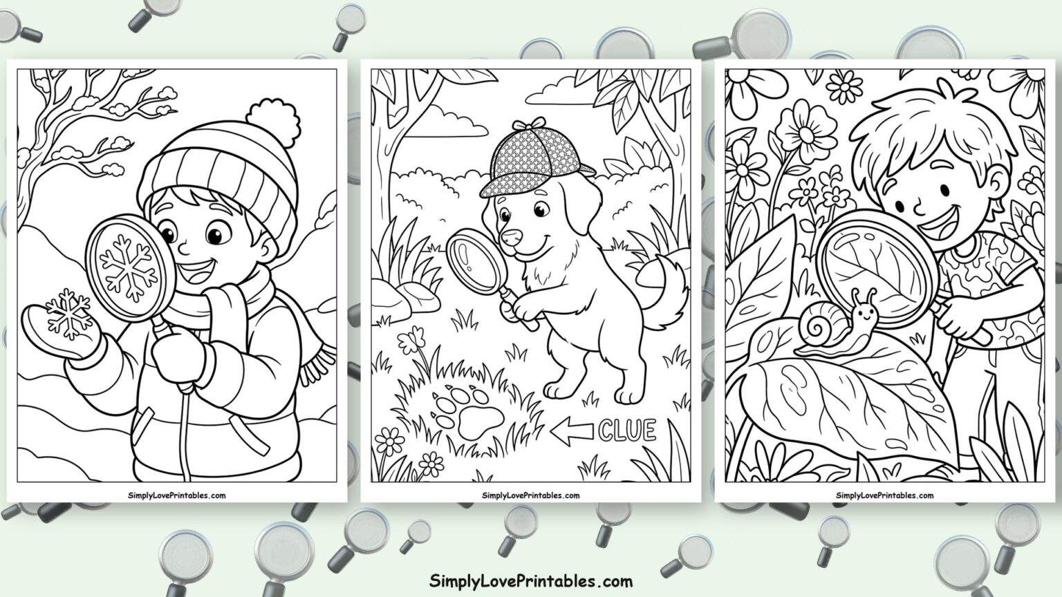 24 Magnifying Glass Coloring Pages (Free PDF Printables)