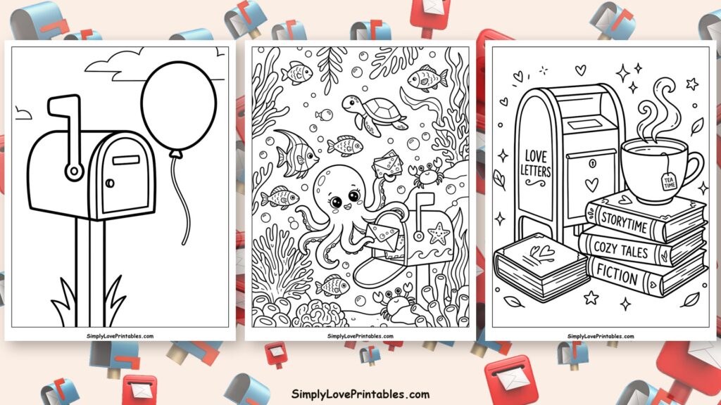 mailbox coloring pages featured image