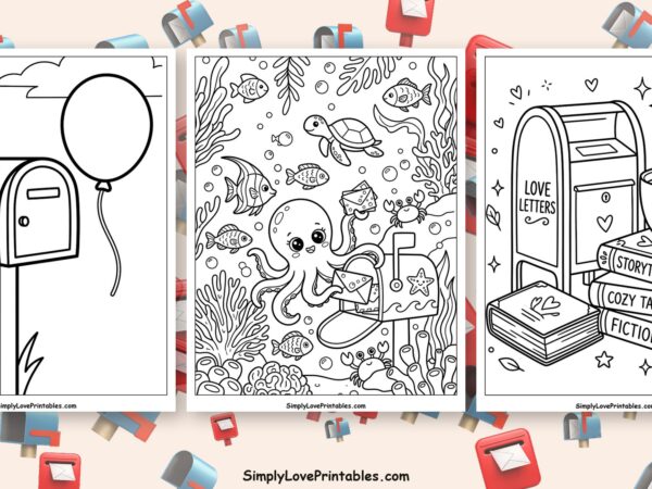mailbox coloring pages featured image
