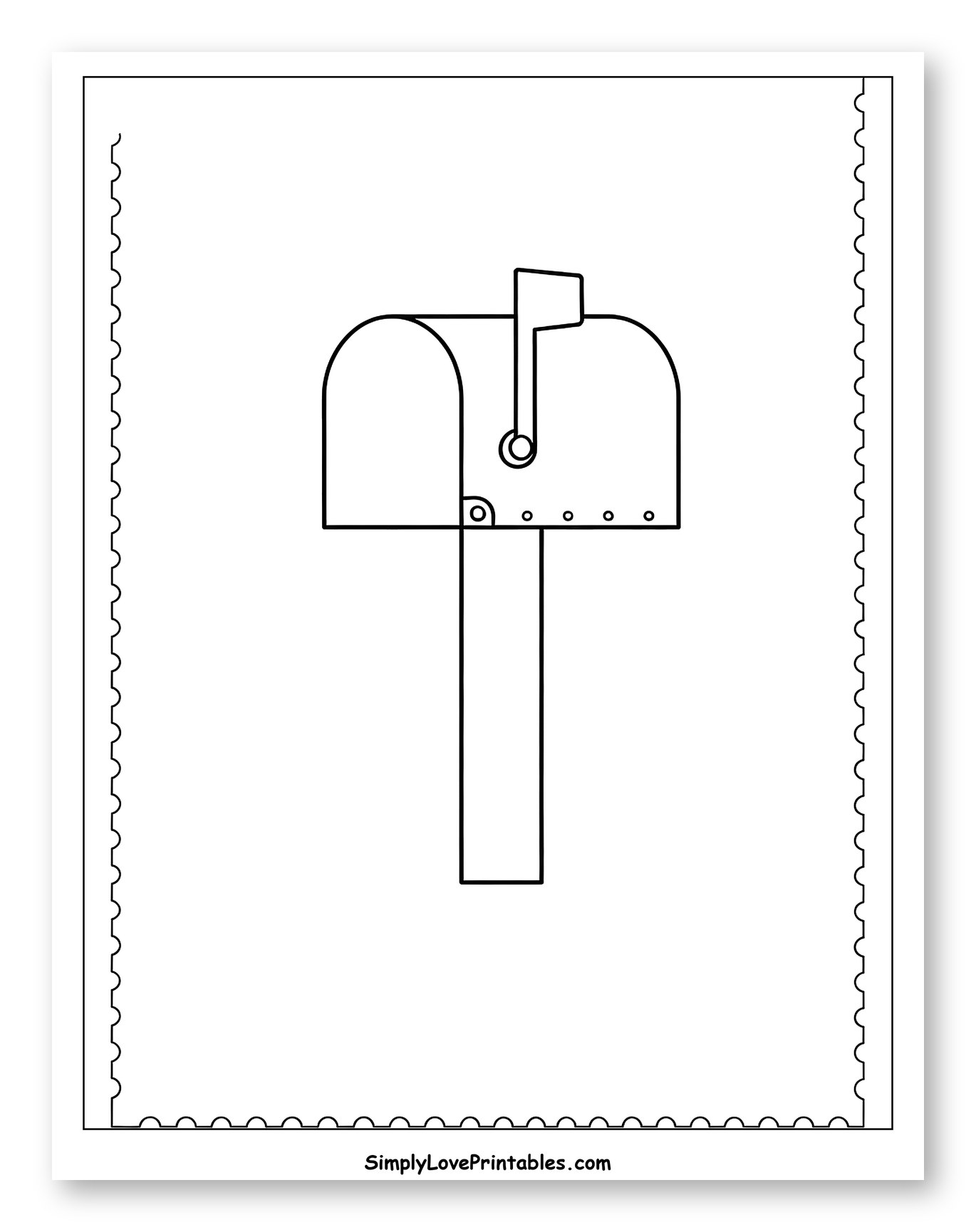 Mailbox on a Postage Stamp