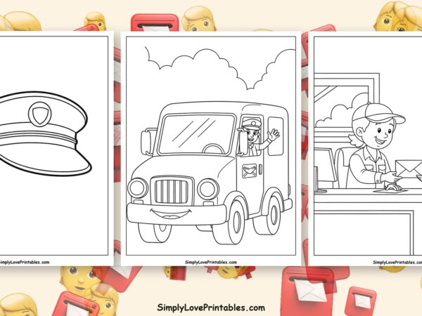 mailman coloring pages featured image