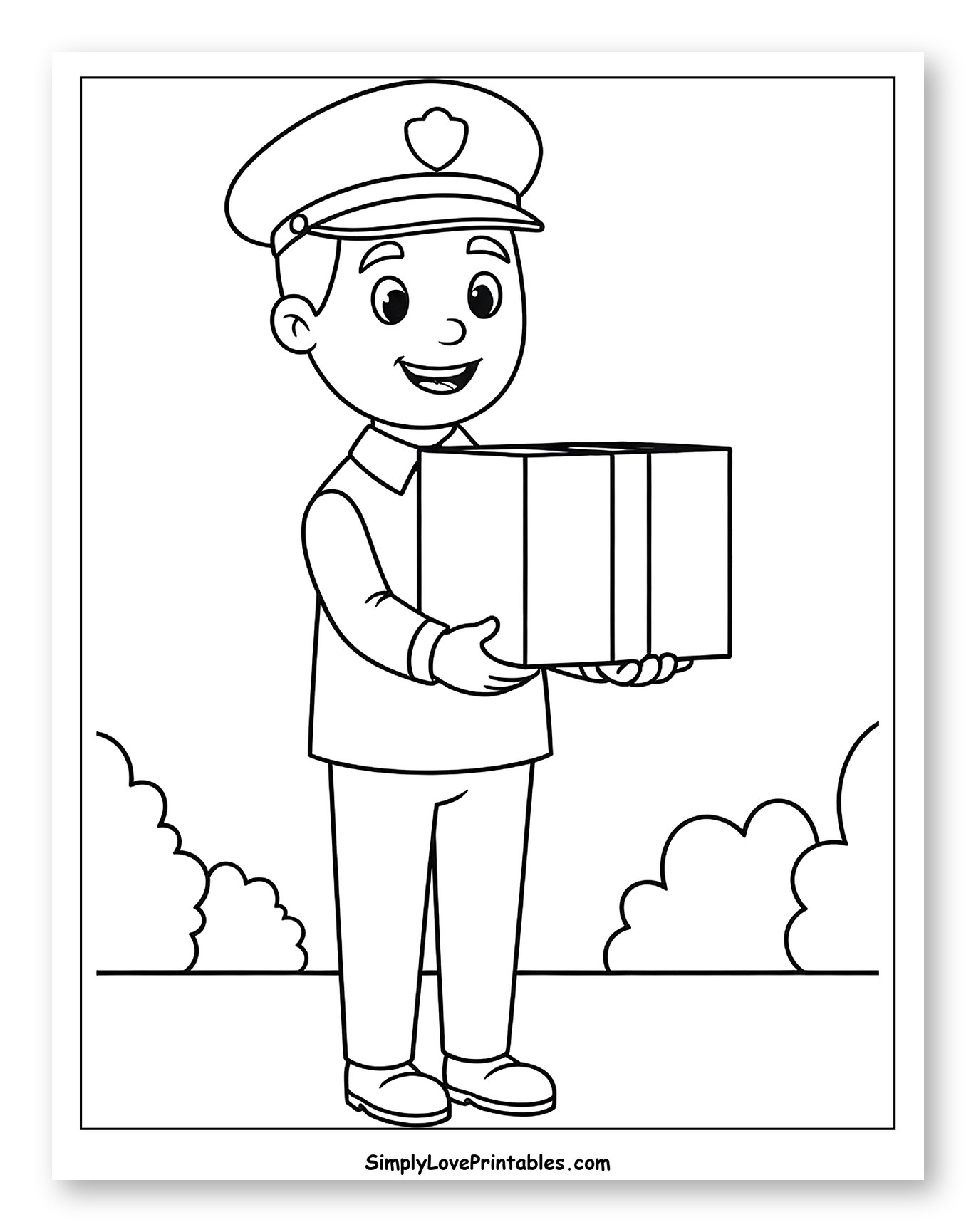 Mailman Delivering a Package to a Customer