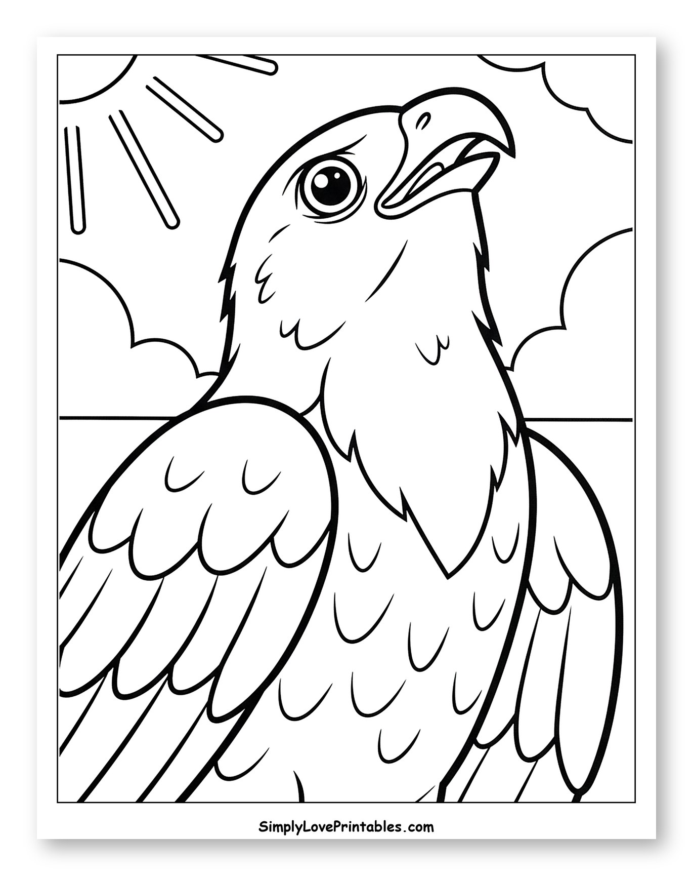 Majestic Eagle Under Sunny Sky