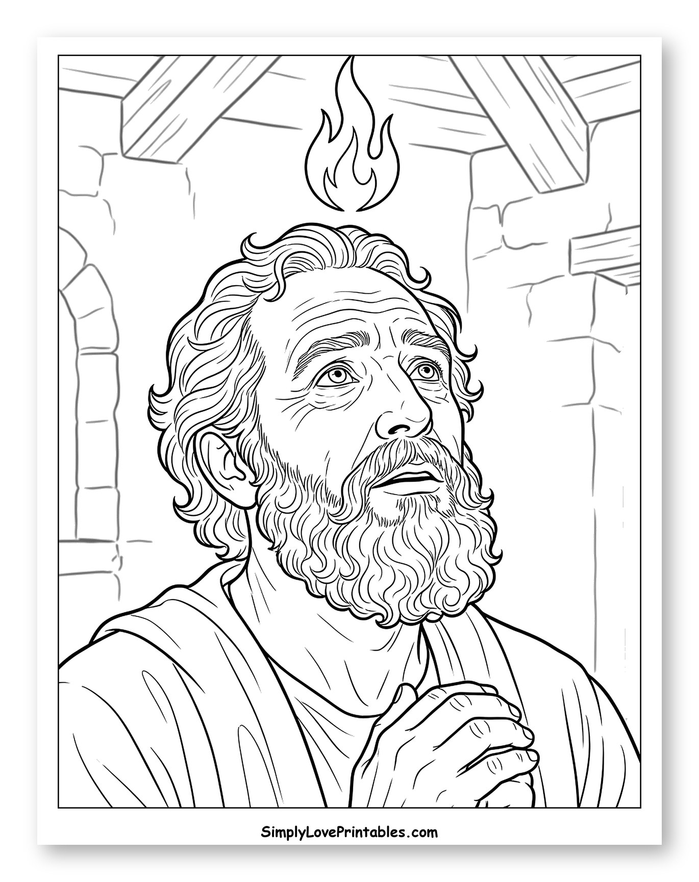 Man Receiving Holy Spirit at Pentecost