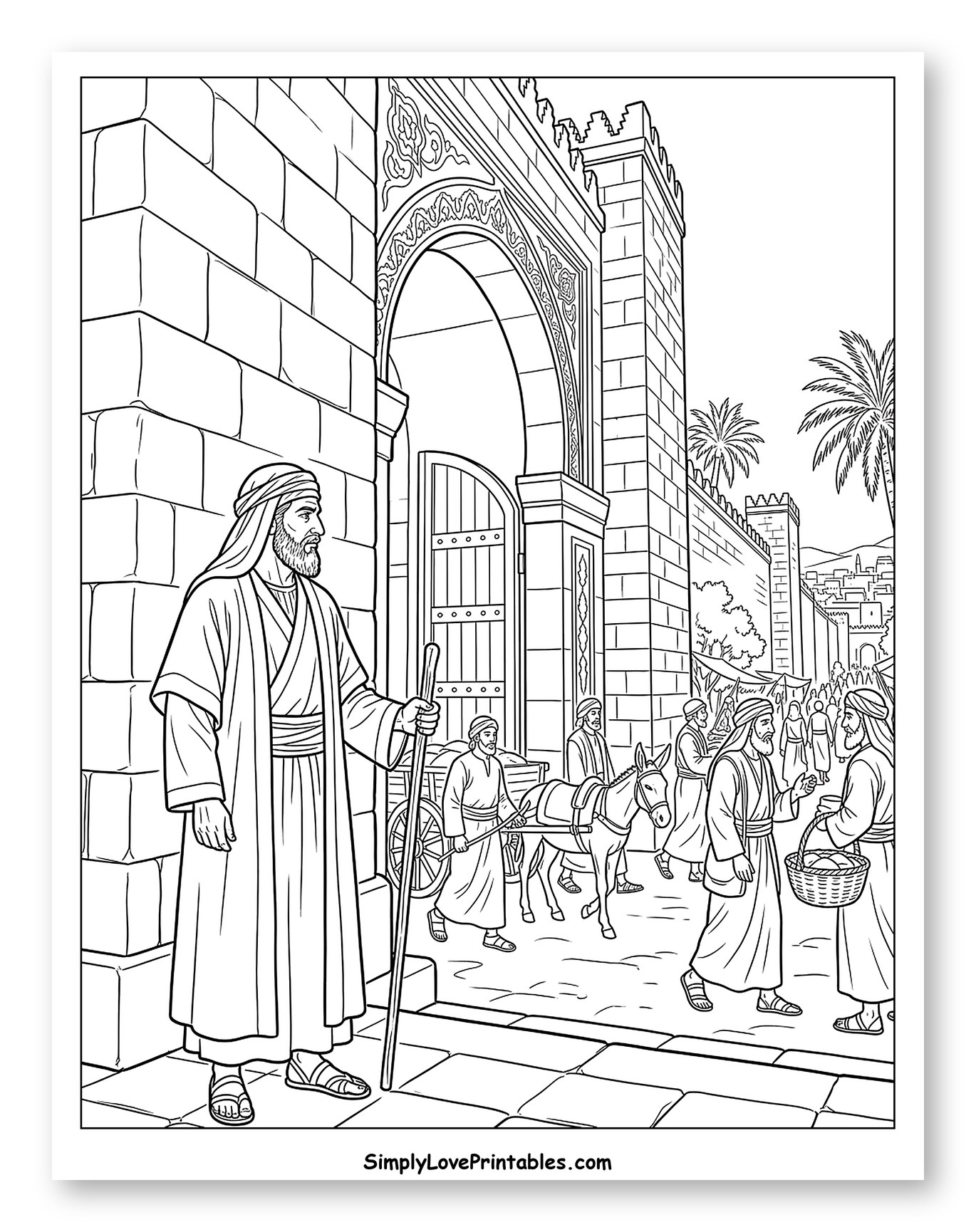 Man Standing by a City Gate