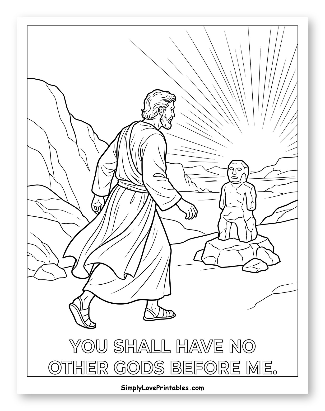 Man Turning Away from Idol