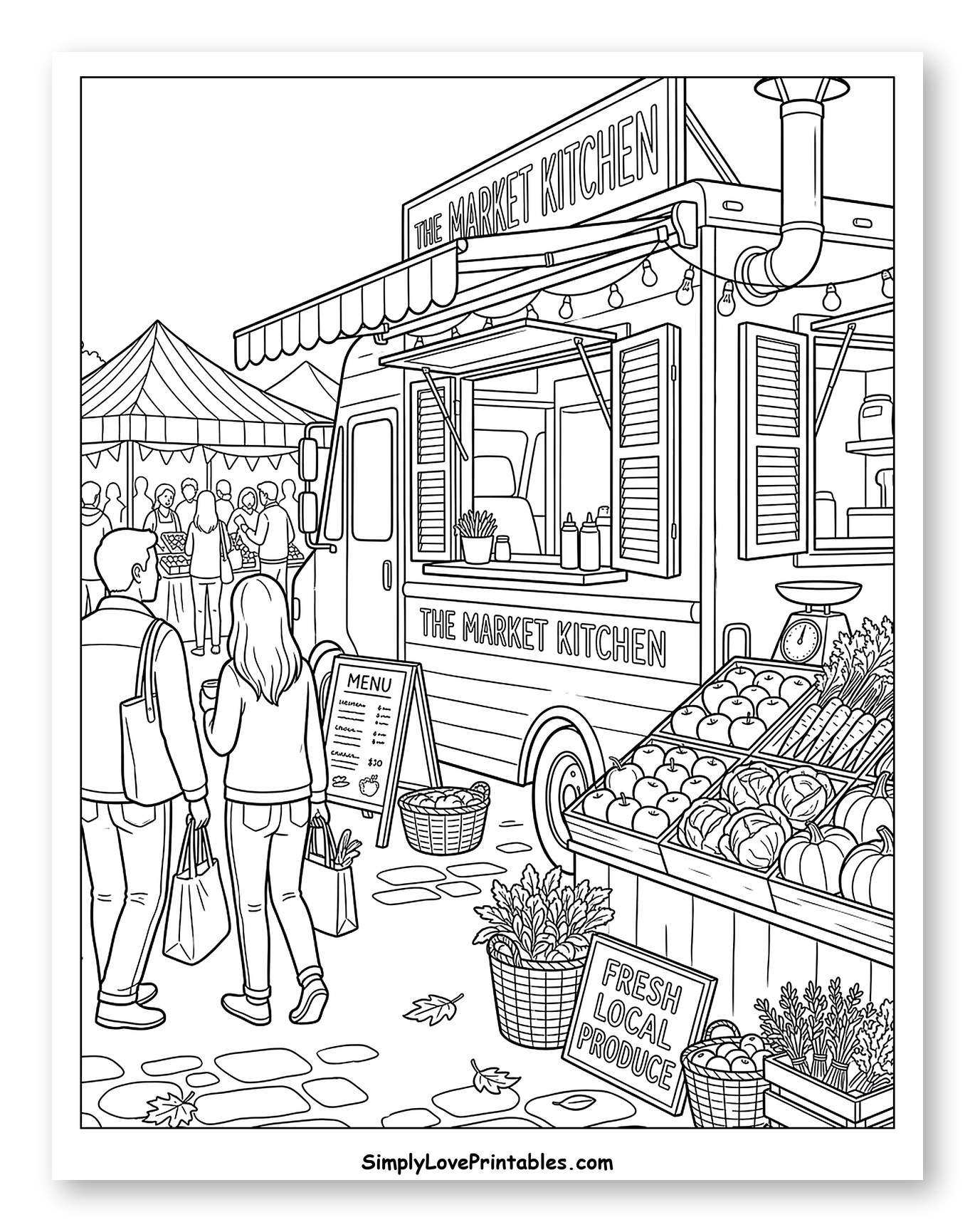 Market Kitchen Food Truck with Fresh Produce
