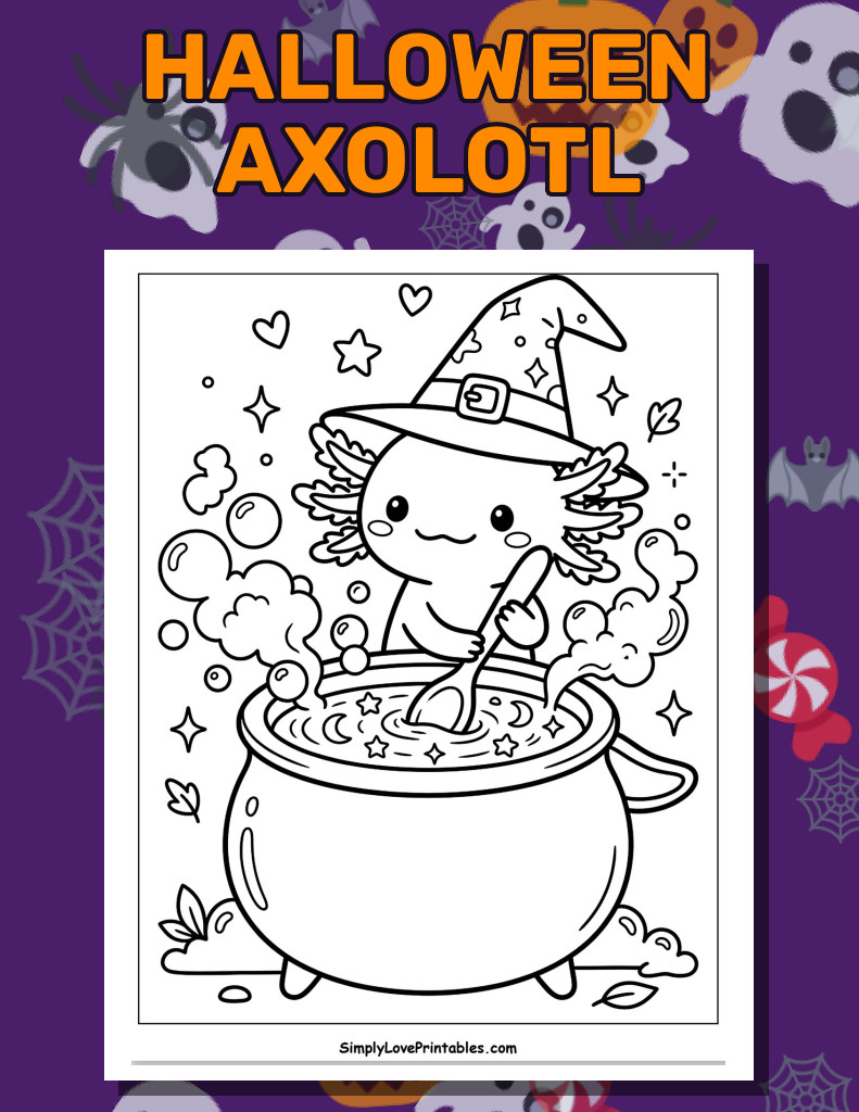 Halloween Axolotl (23 Pages)