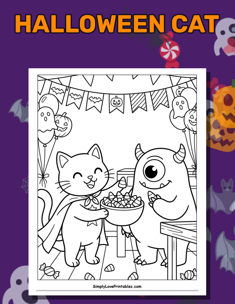 Halloween Cat (40 Pages)