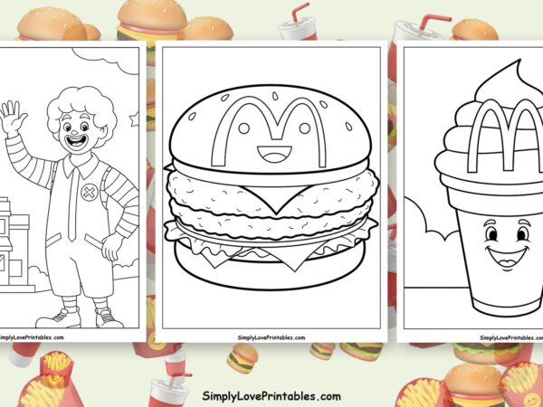 mcdonalds coloring pages featured image