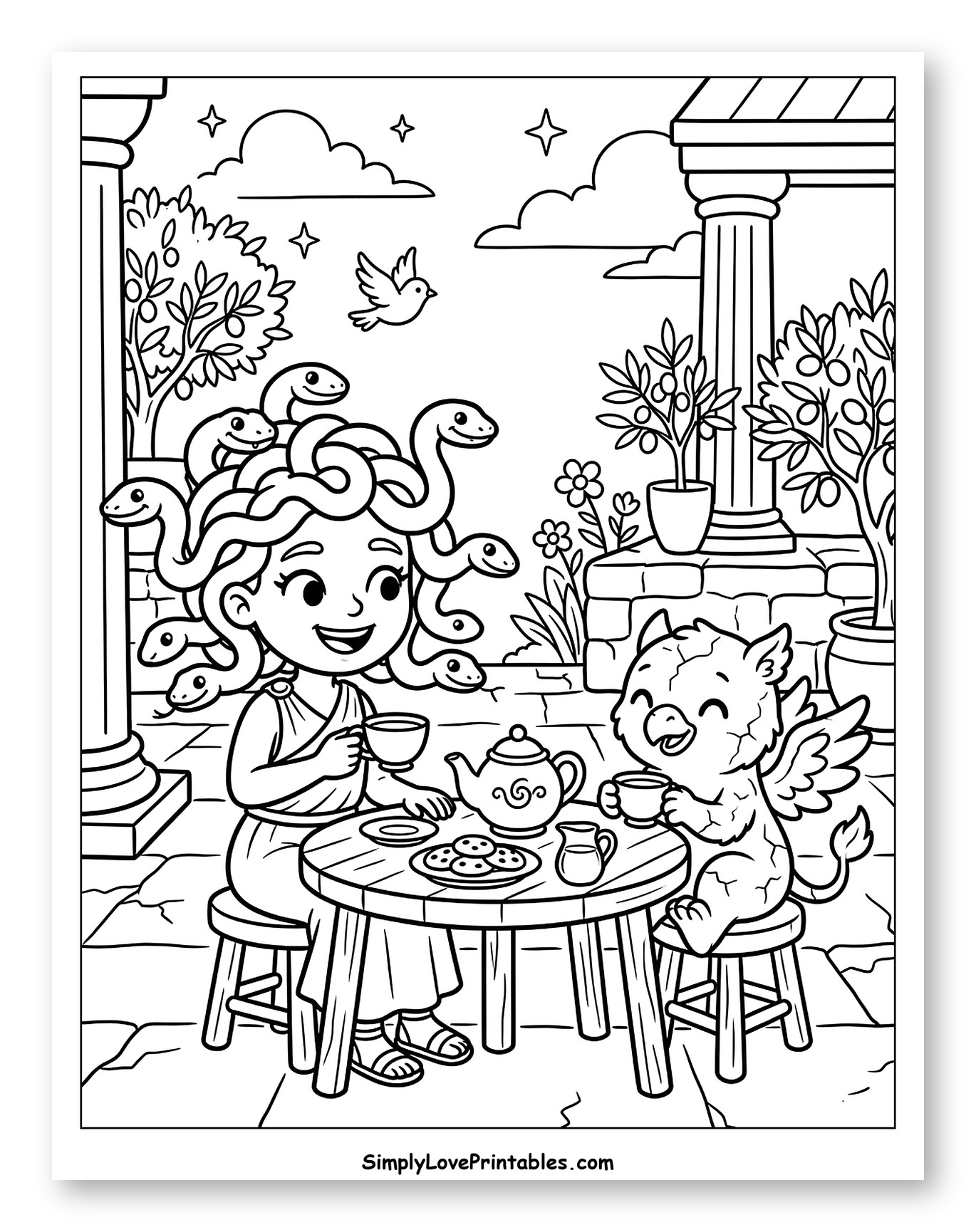 Medusa and Gryphon Tea Party