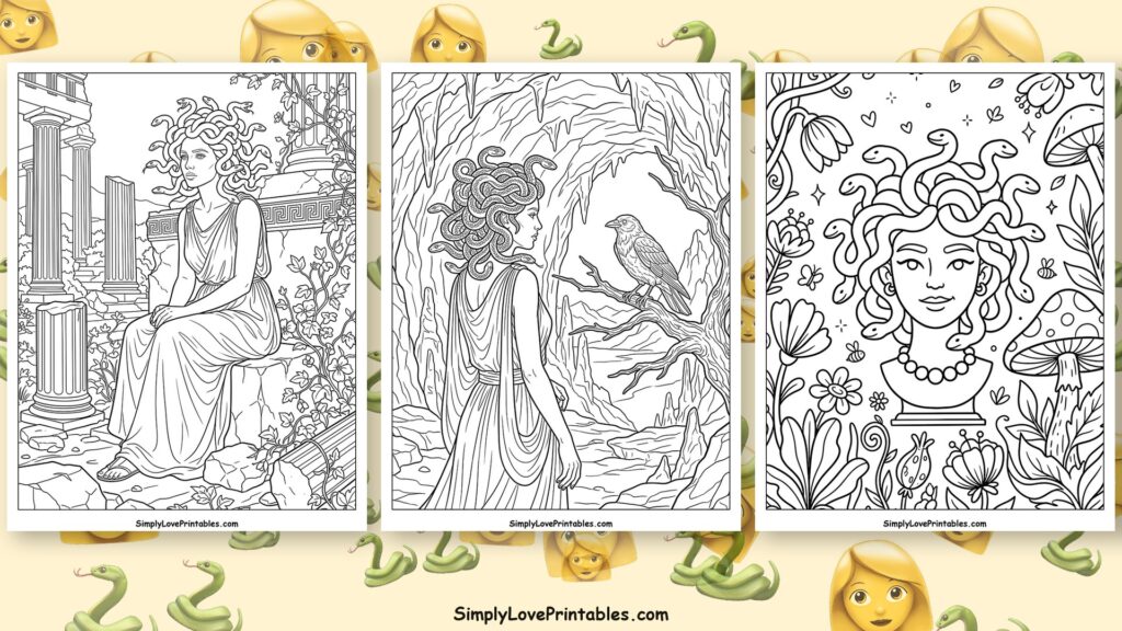 Medusa coloring pages featured image