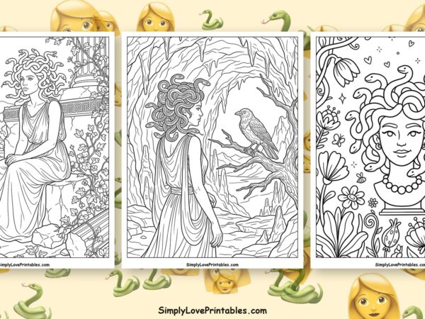 Medusa coloring pages featured image