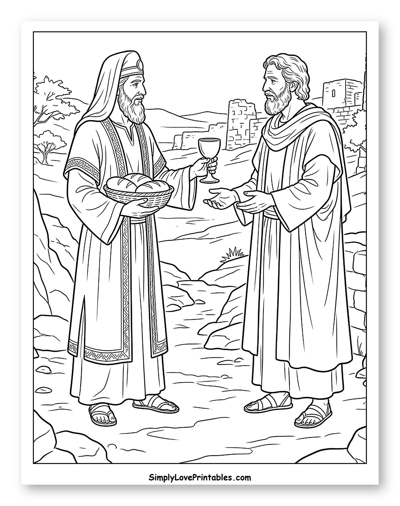 Melchizedek Offering Bread and Wine to Abraham