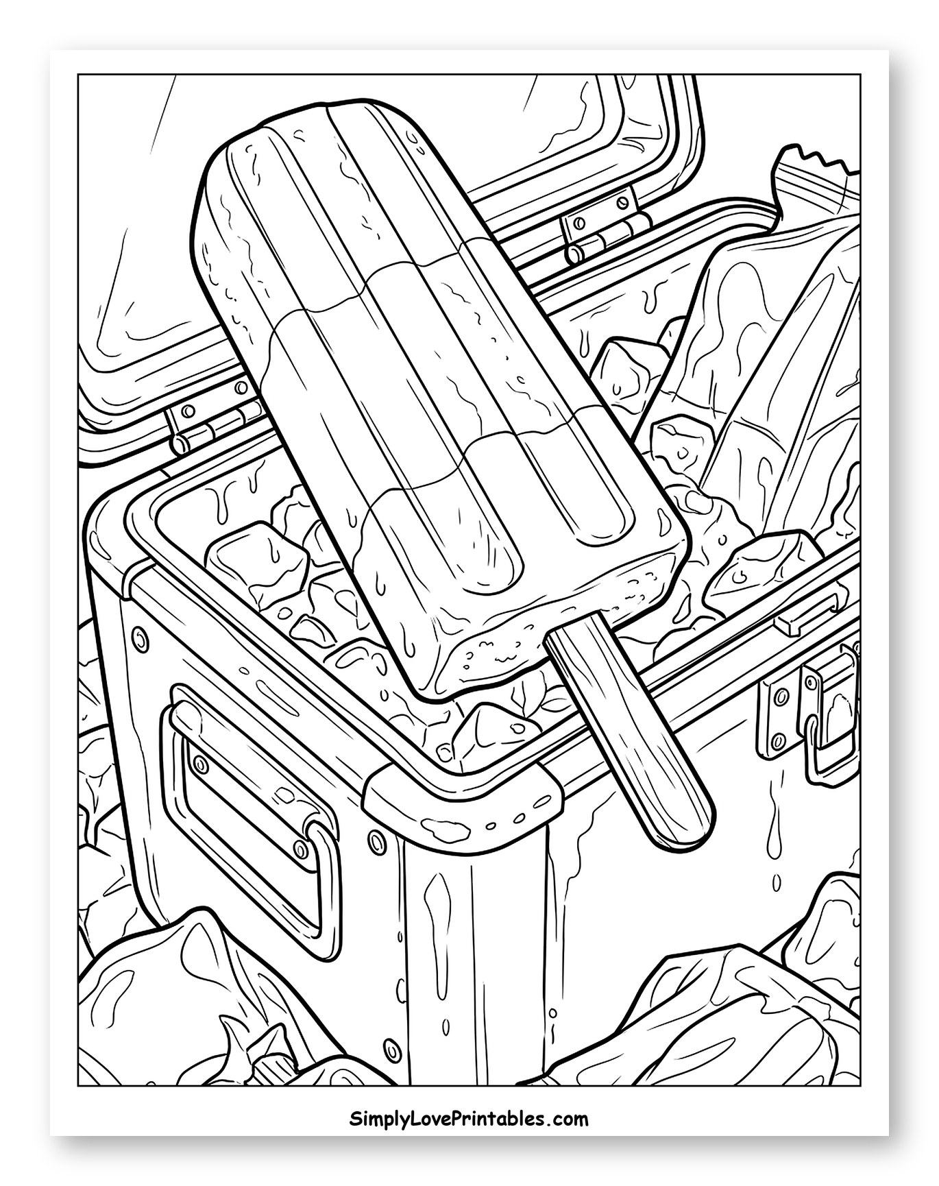 Melting Popsicle on a Cooler of Ice
