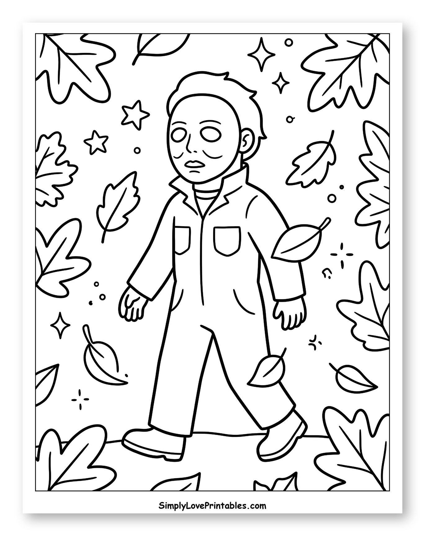 Michael Myers Walking Among Autumn Leaves