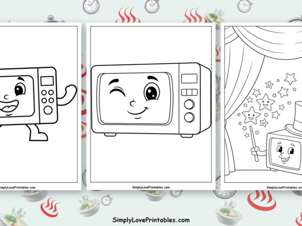 microwave coloring pages featured image