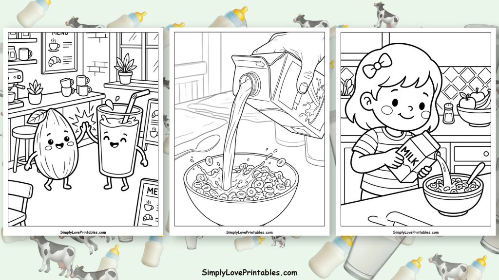 milk coloring pages featured image