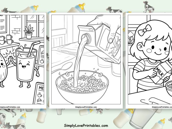 milk coloring pages featured image