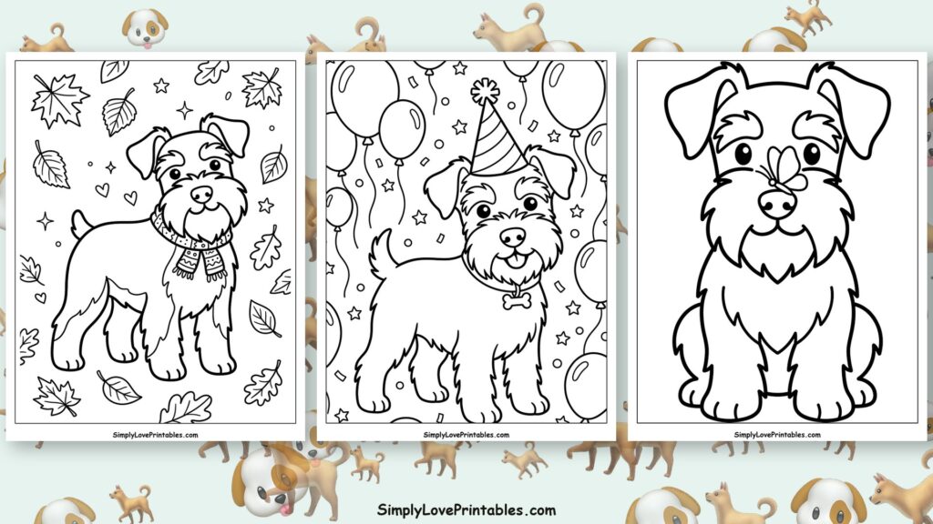 Miniature Schnauzer coloring pages featured image