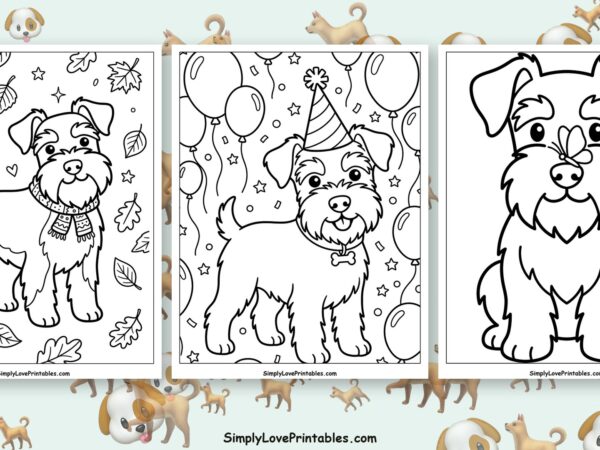 Miniature Schnauzer coloring pages featured image