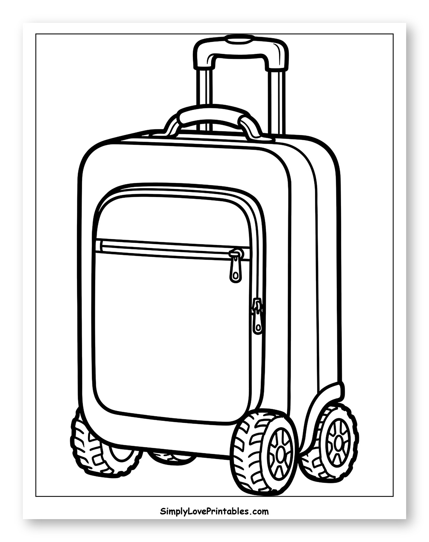 Modern Wheeled Suitcase with Front Pocket