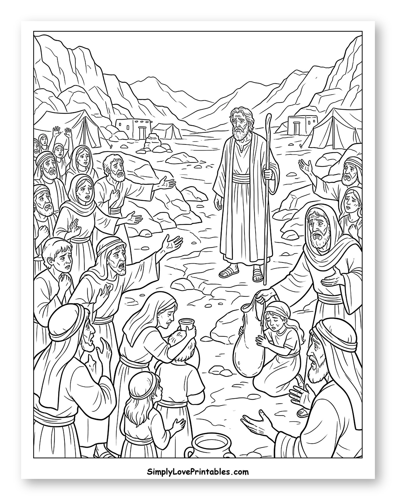Moses Addressing the Complaining Israelites