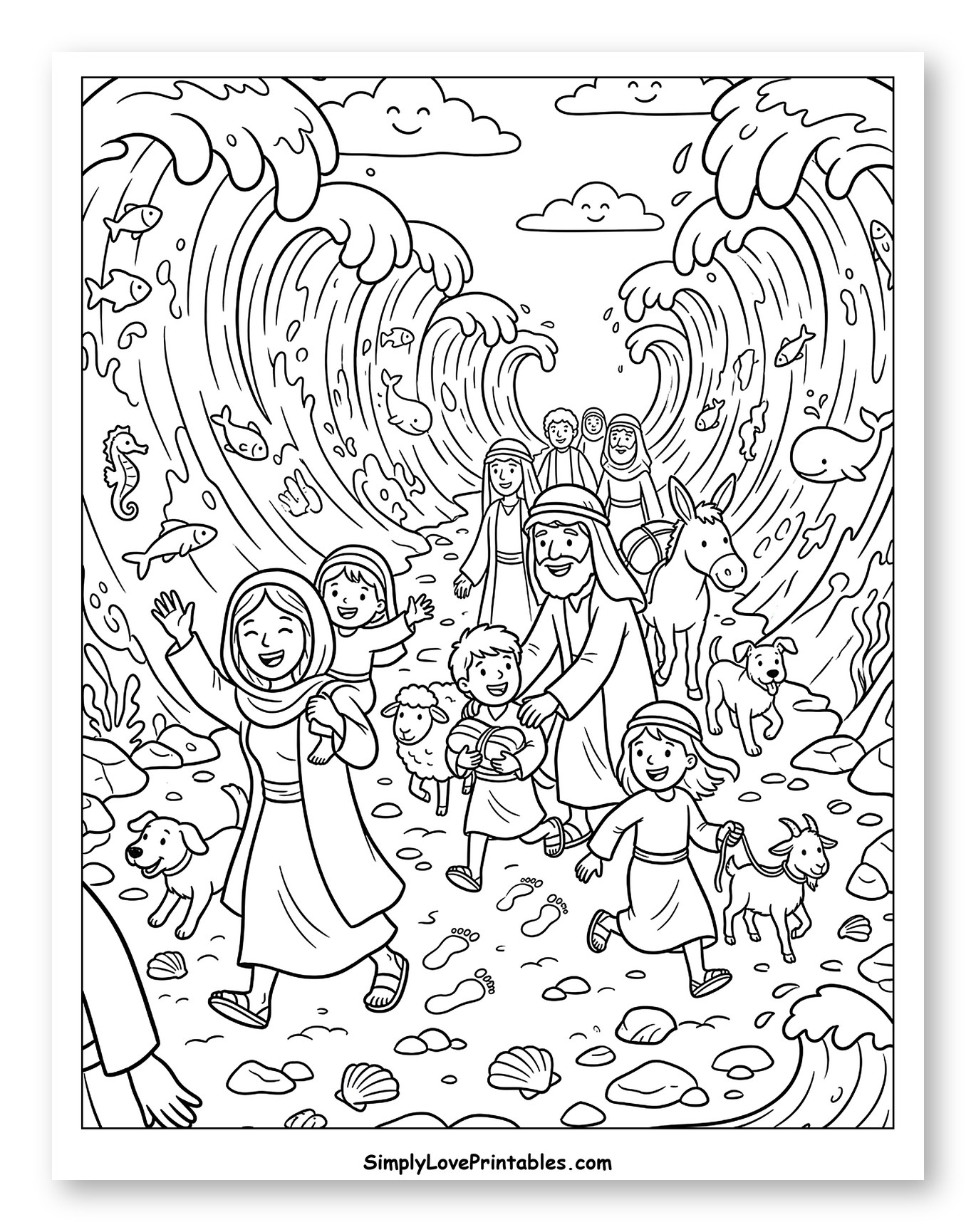 Moses and Israelites Crossing Red Sea