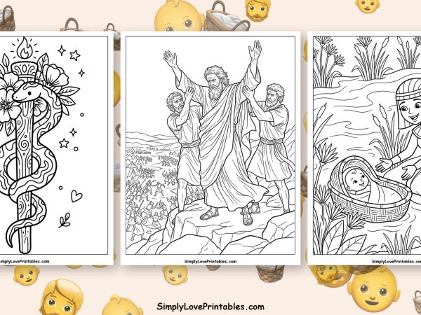 Moses coloring pages featured image