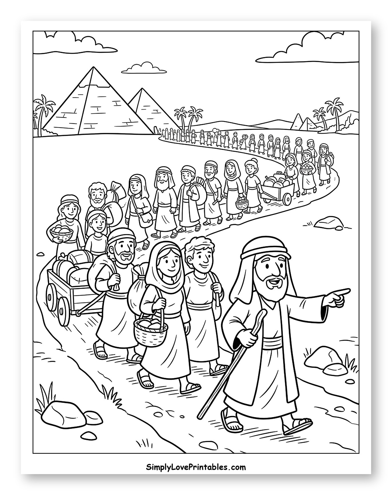 Moses Leading Israelites During the Exodus from Egypt