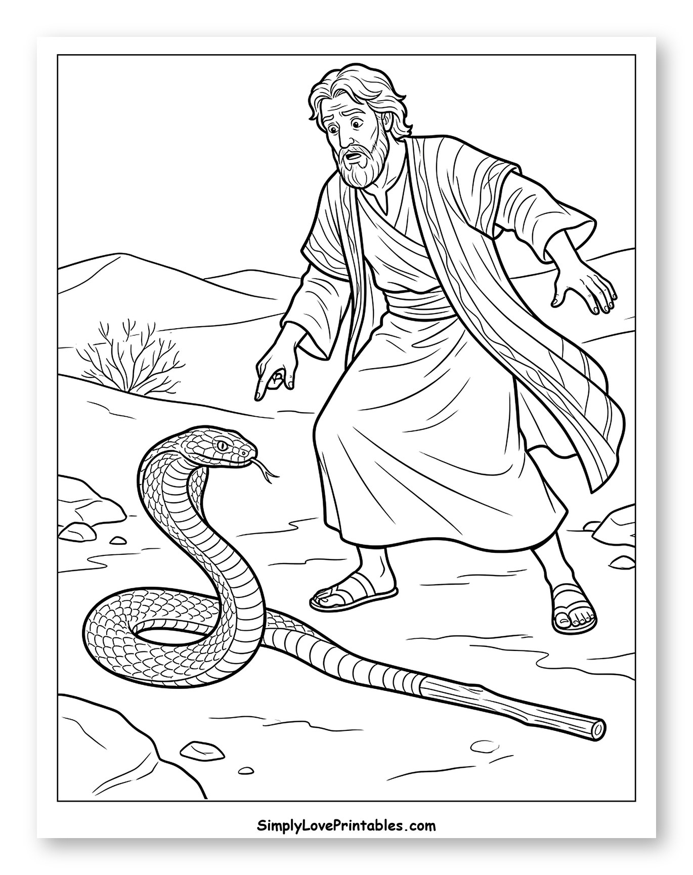 Moses Watching His Staff Turn into a Serpent