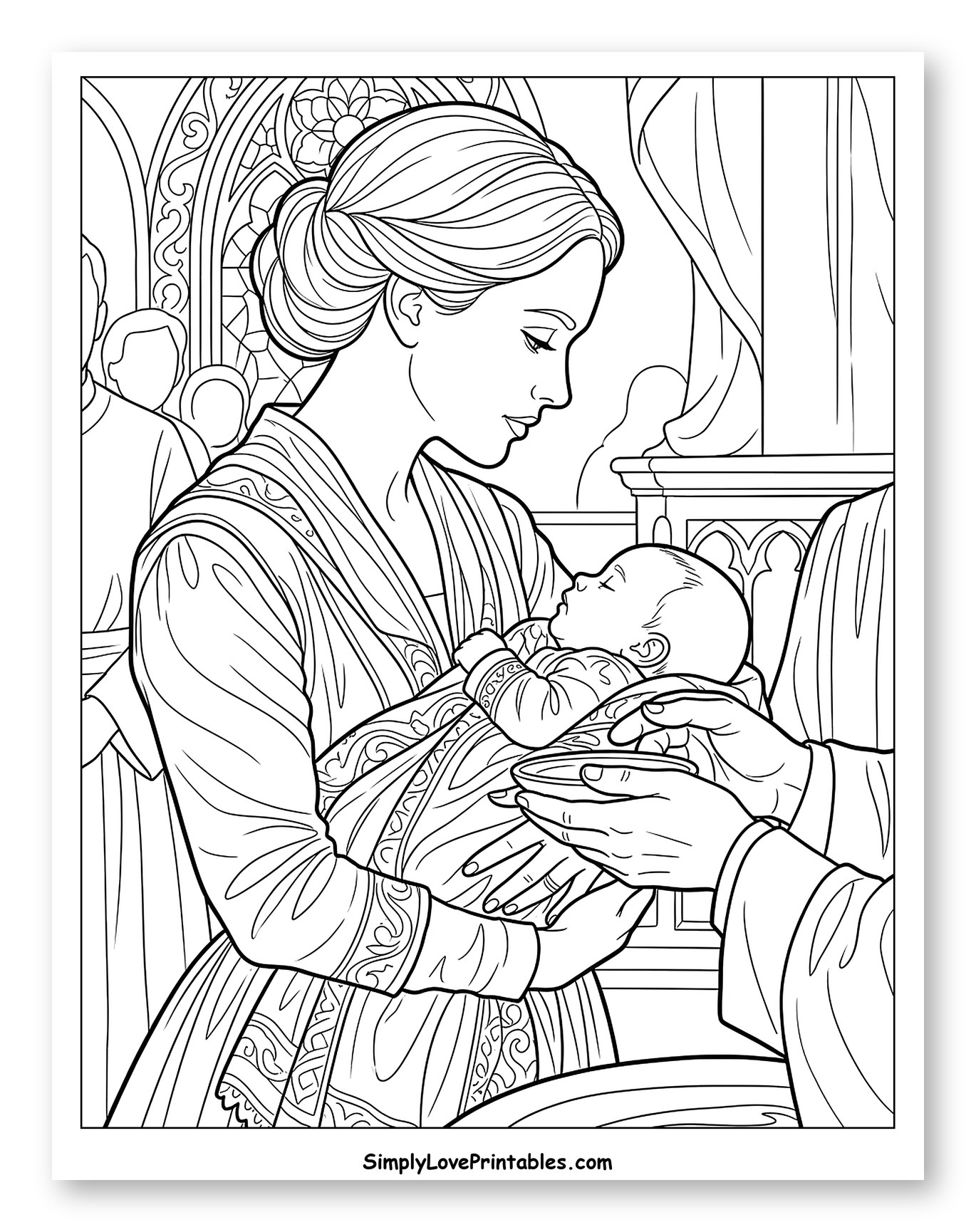 Mother and Baby Baptism Ceremony