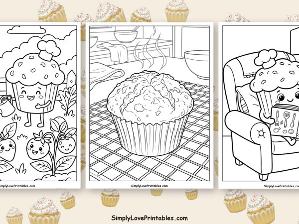 muffin coloring pages featured image