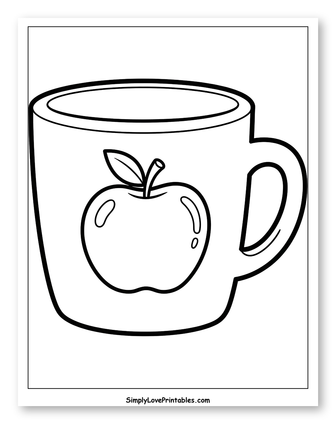 Mug with a Simple Apple Design