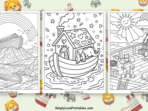 Noah's Ark coloring pages featured image